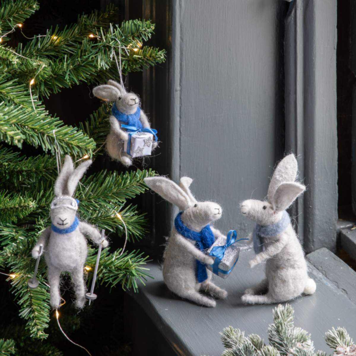 Gallery Direct Gifting Hares Set of 2