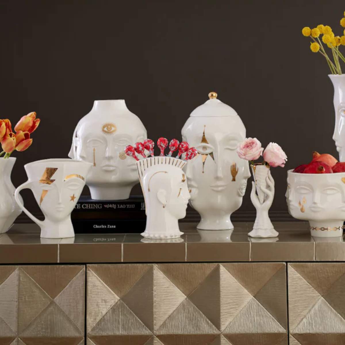 Jonathan Adler Gilded Dora Maar Urn
