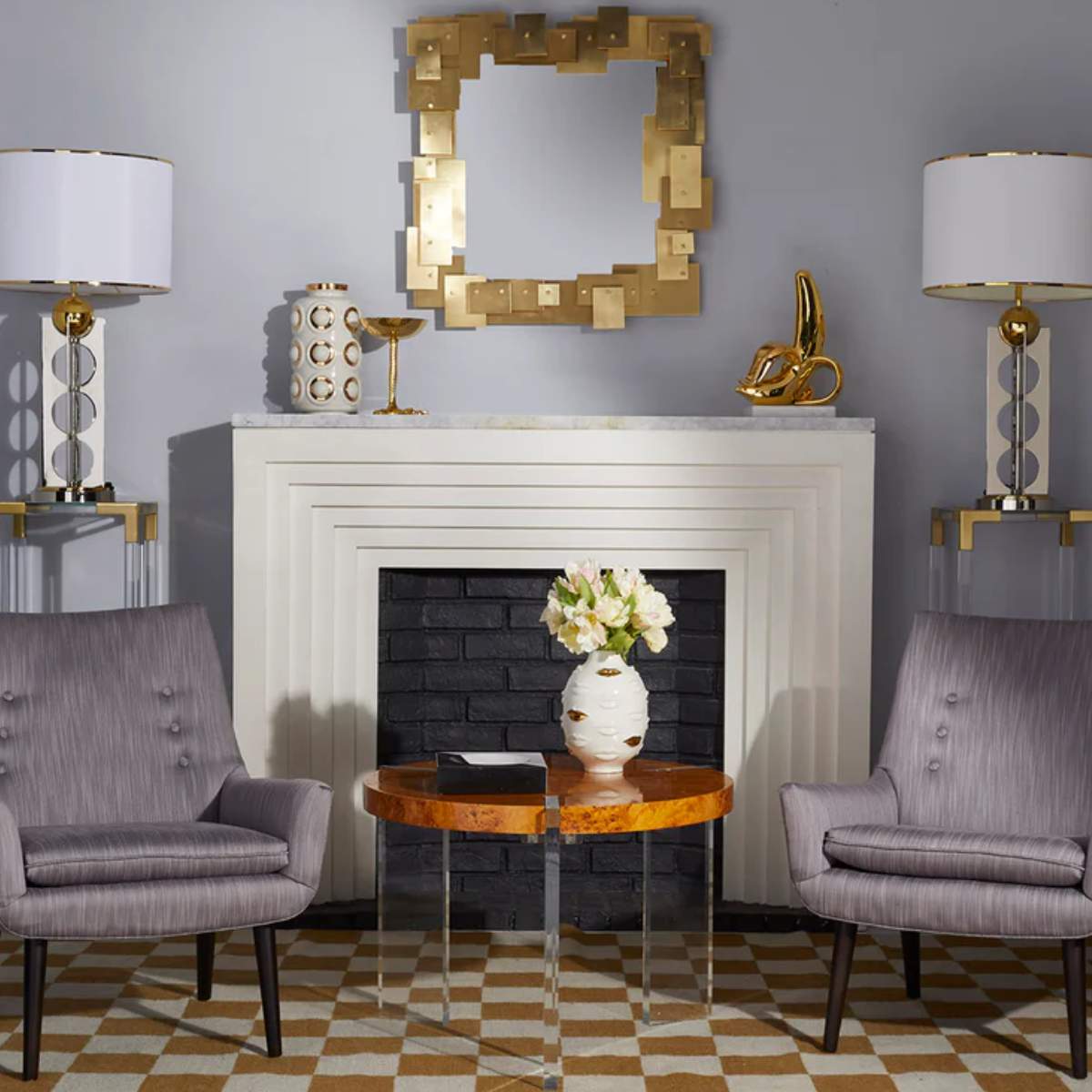 Jonathan Adler Gilded Gala Round Vase