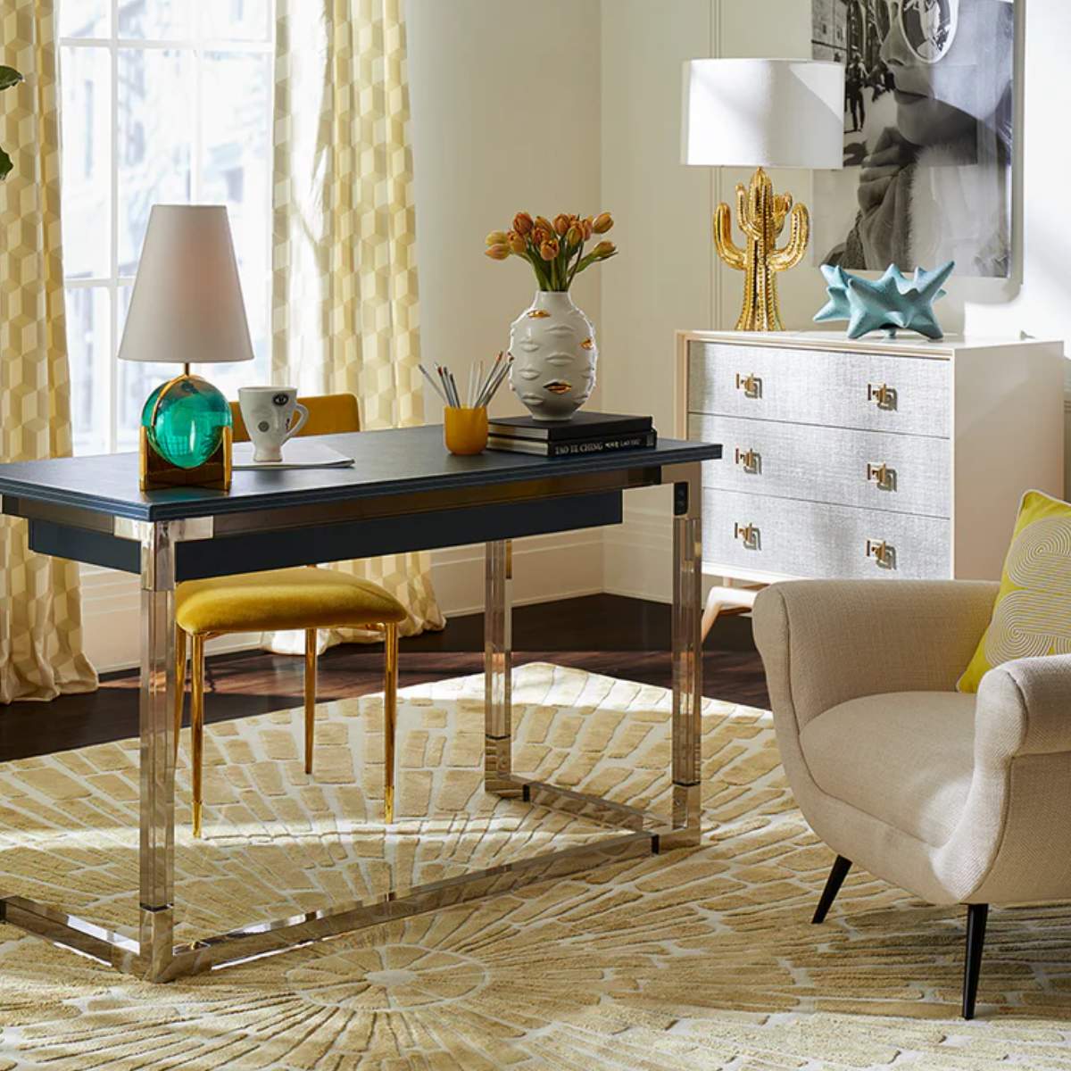 Jonathan Adler Gilded Gala Round Vase