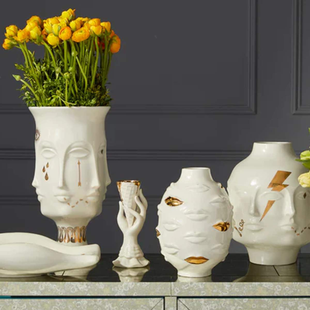Jonathan Adler Gilded Giuliette Pitcher
