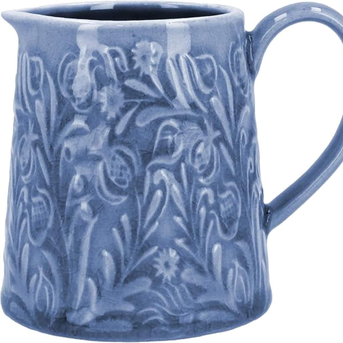 Gisela Graham Blue Country Flowers Jug Small