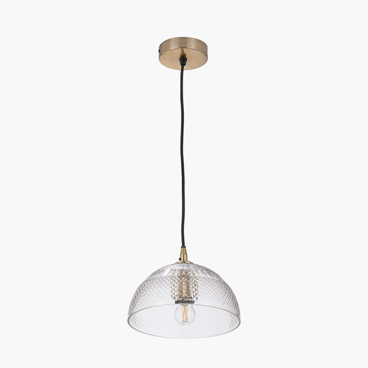 Pacific Lifestyle Giselle Diamond Design Clear Handcut Glass Dome Pendant