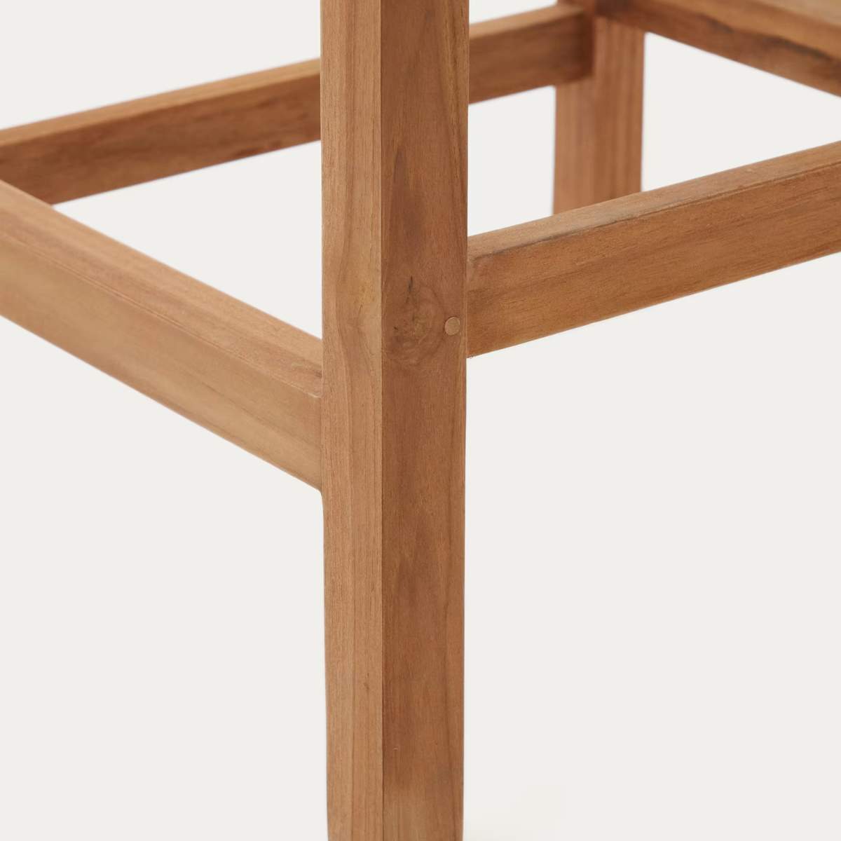 Kave Home Giverola solid teak wood stool, 67,5 cm