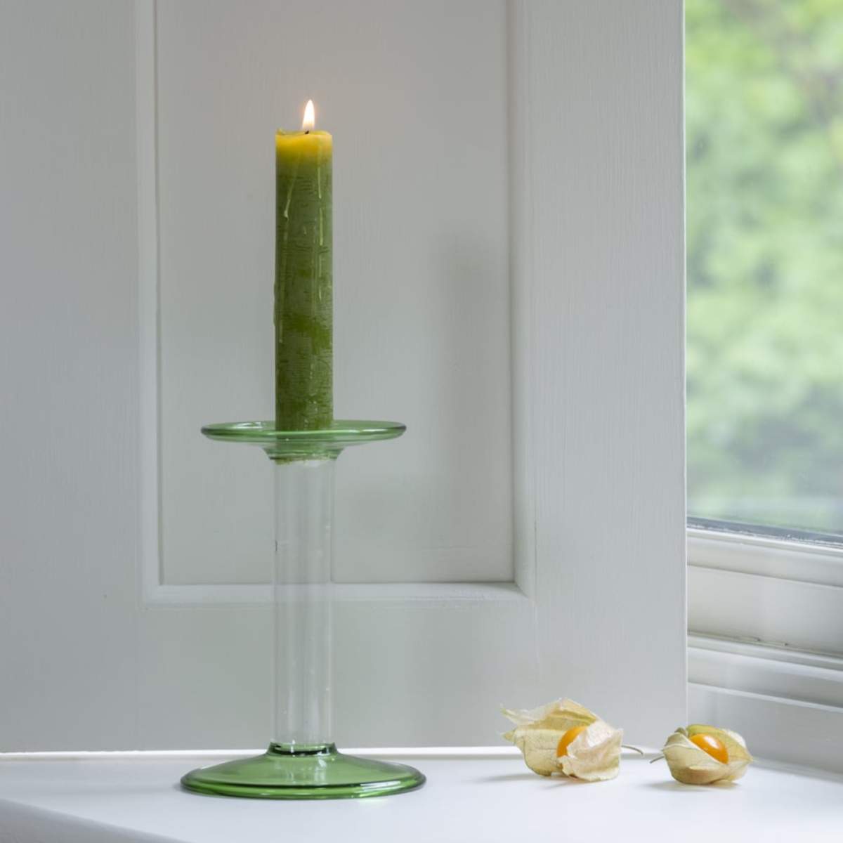 Grand Illusions Glass Candle Holder Fern Medium