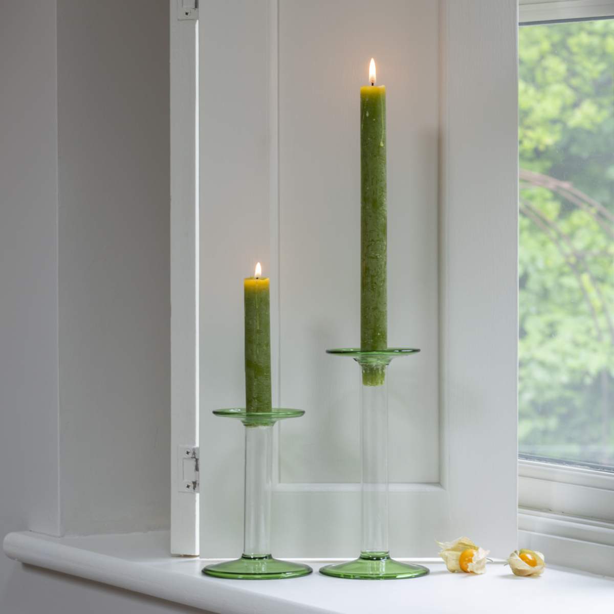 Grand Illusions Glass Candle Holder Fern Medium