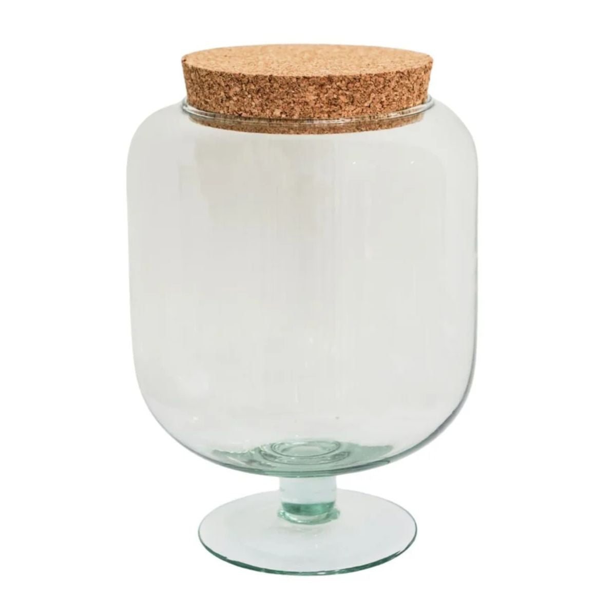 Ivyline Glass Footed Cork Lid Terrarium H33cm D23cm