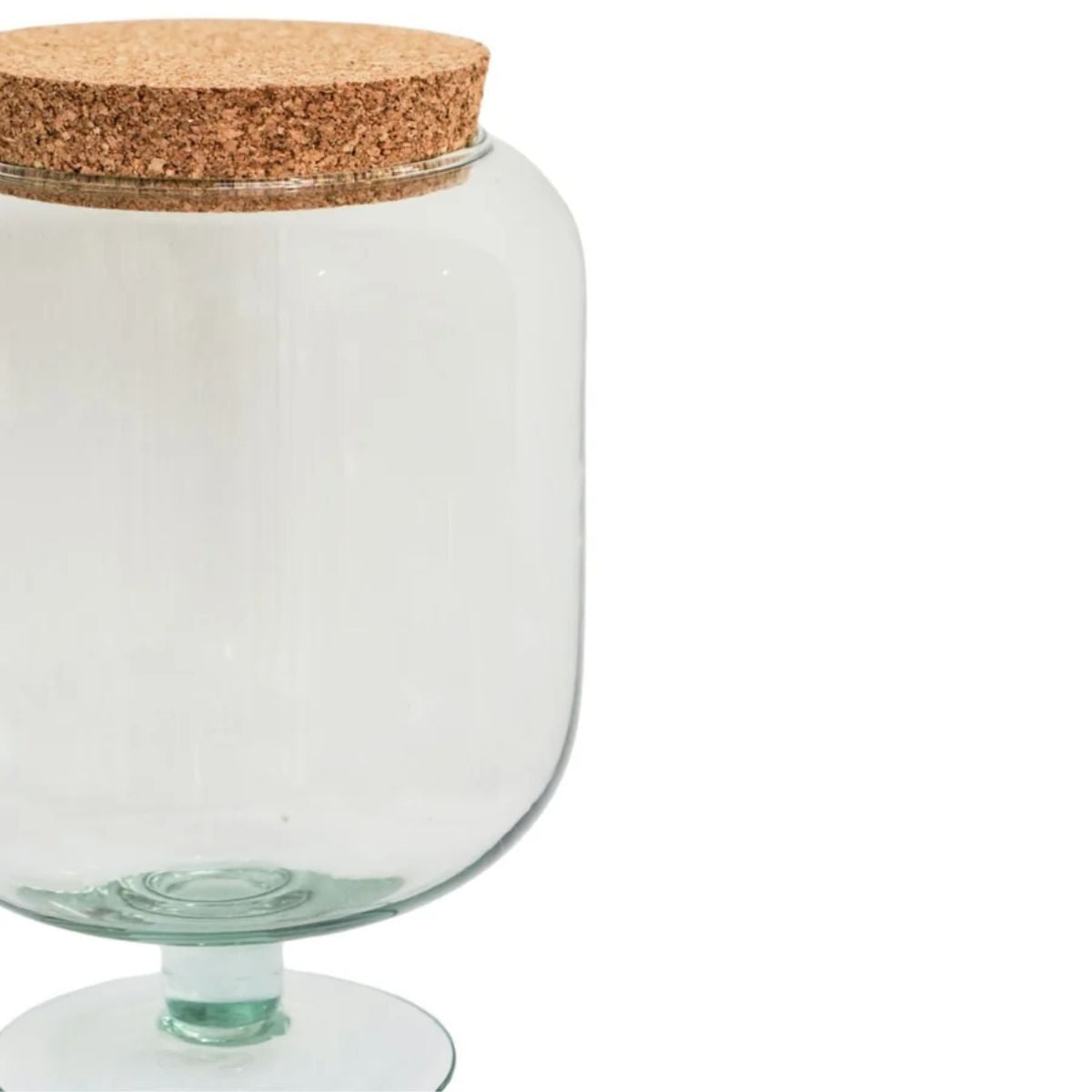 Ivyline Glass Footed Cork Lid Terrarium H33cm D23cm