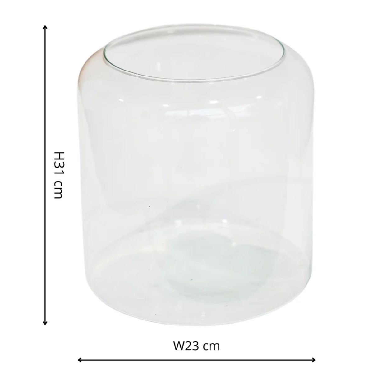 Ivyline Glass Hurricane Lantern With Sand H19cm D19cm
