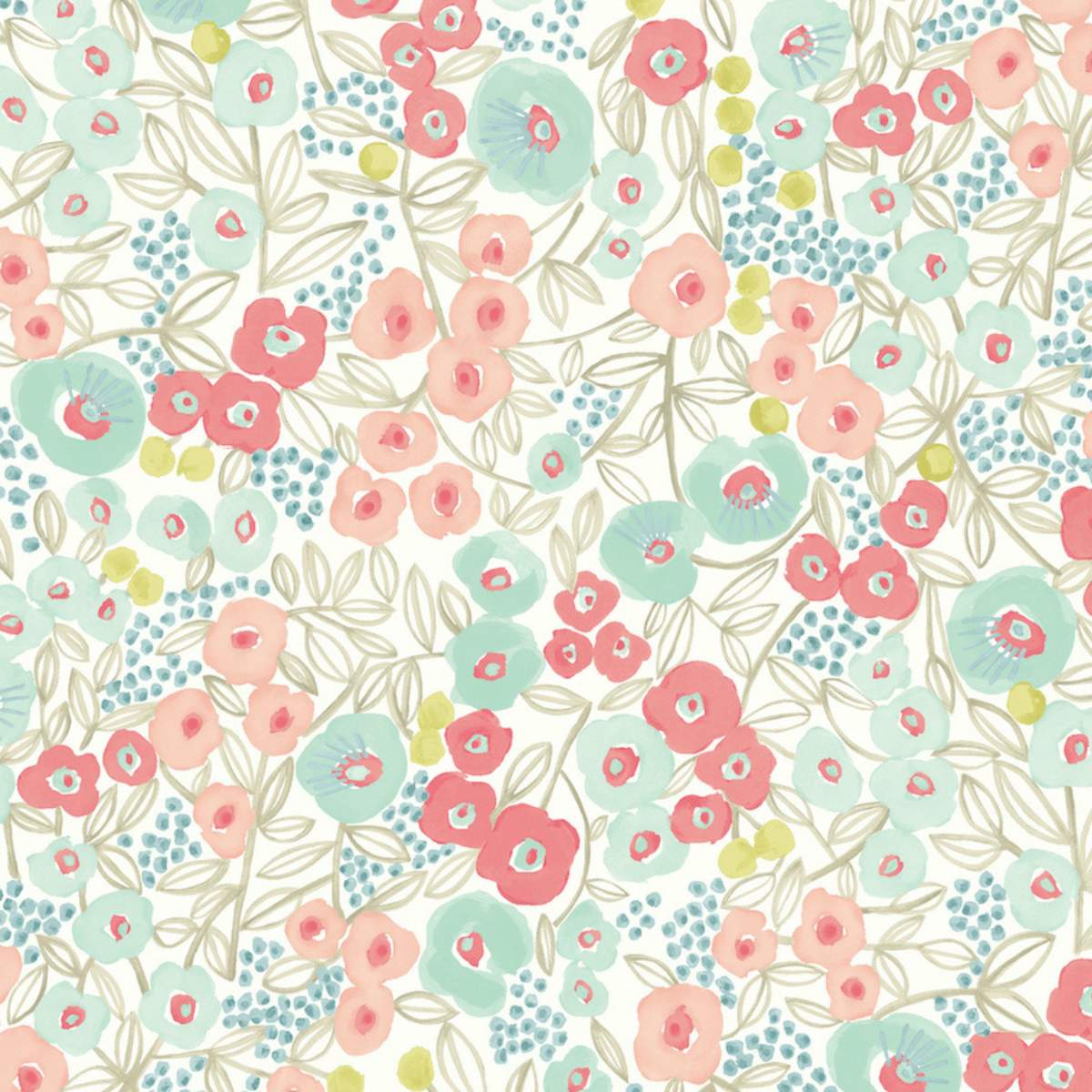 Ohpopsi Glasshouse Flora - Coral & Sky