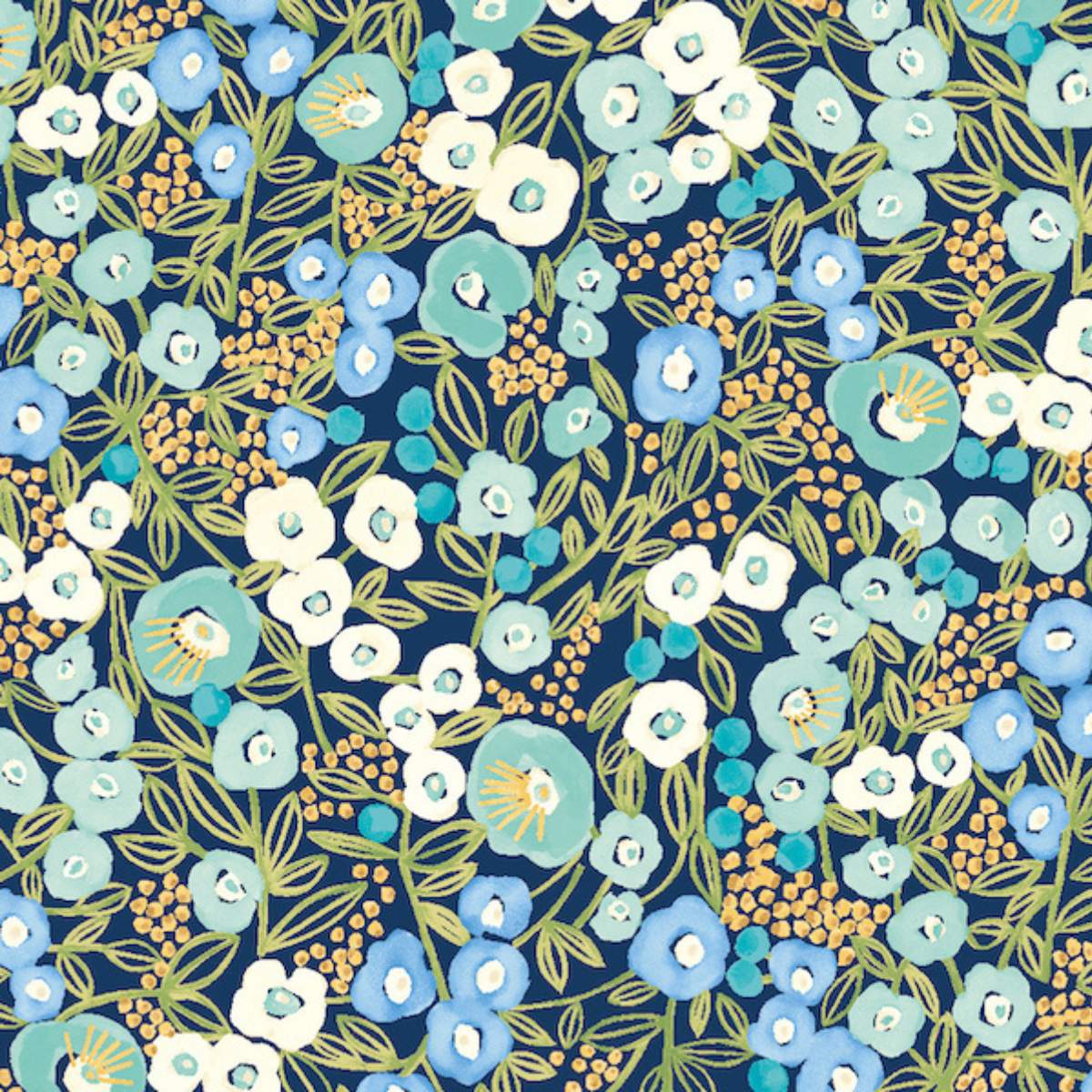 Ohpopsi Glasshouse Flora Ditsy	- Cerulean