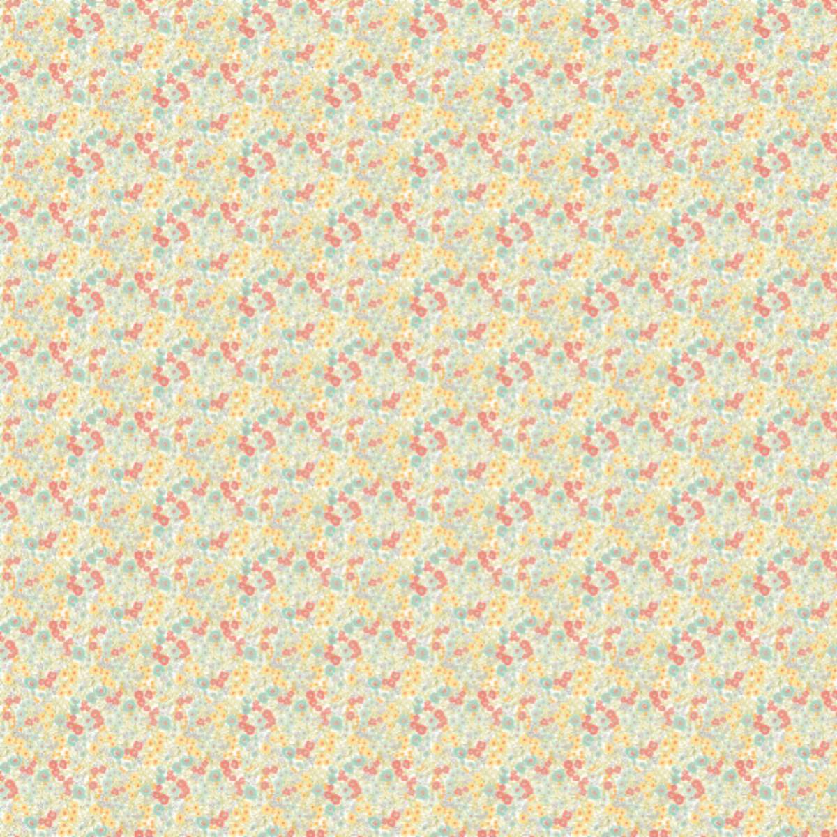 Ohpopsi Glasshouse Flora Ditsy	- Coral & Sky