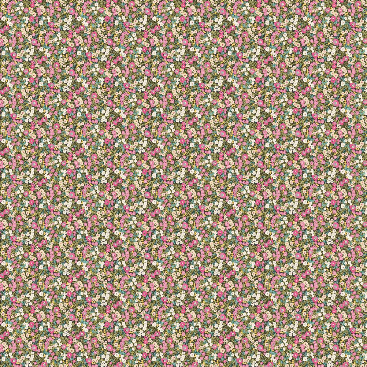 Ohpopsi Glasshouse Flora Ditsy	- Fuchsia & Jet