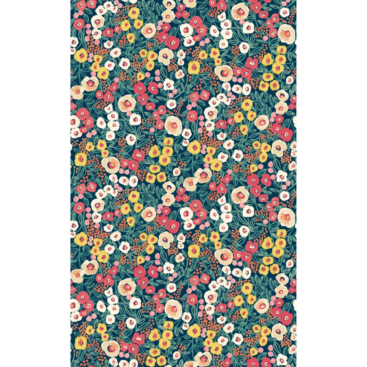 Ohpopsi Glasshouse Flora Ditsy	- Indigo & Coral