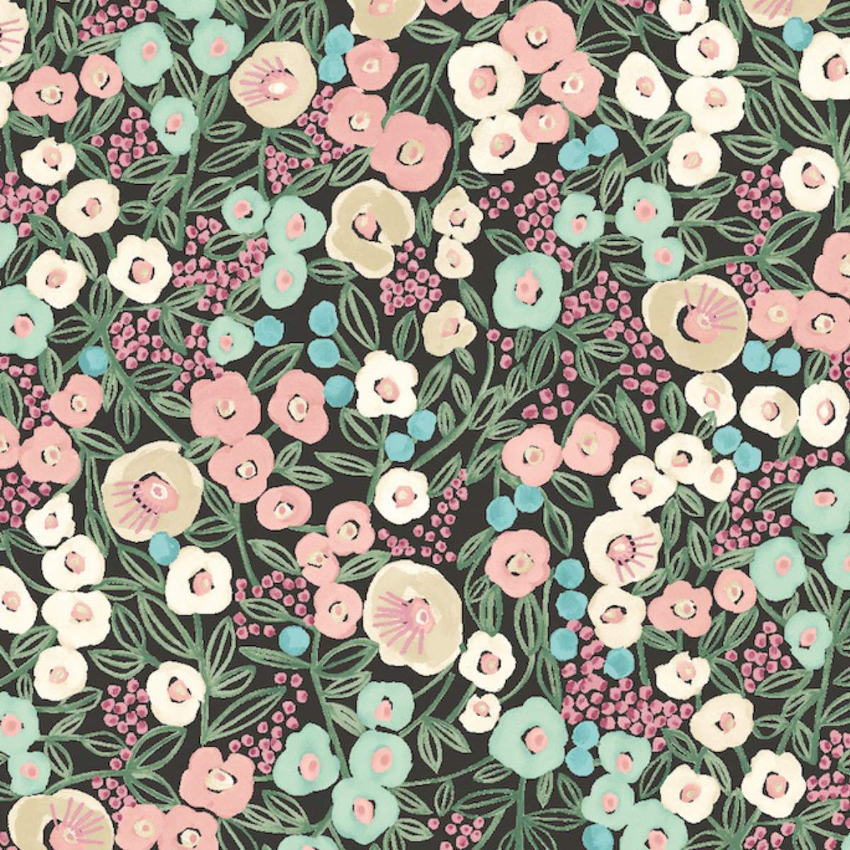 Ohpopsi Glasshouse Flora Ditsy	- Midnight