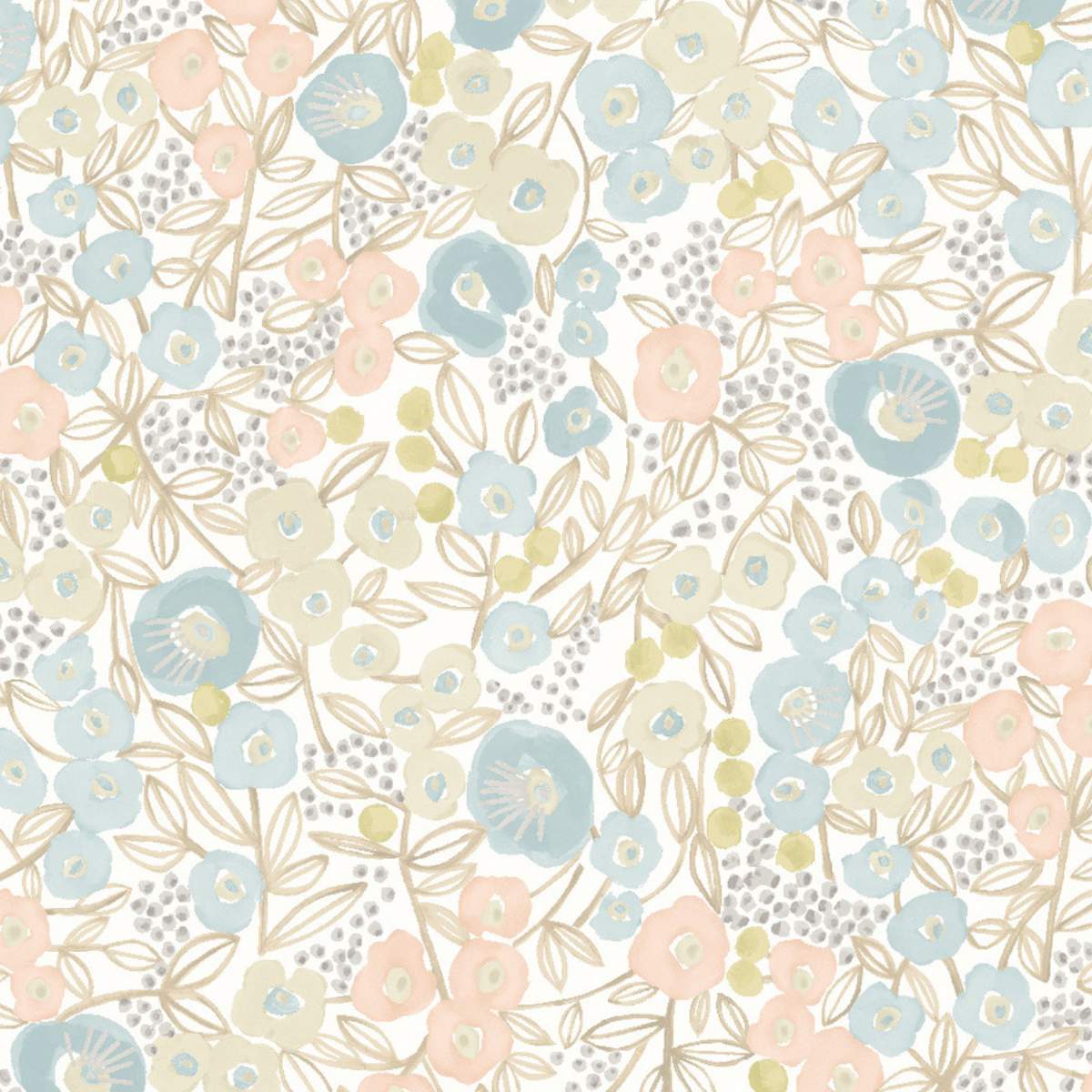 Ohpopsi Glasshouse Flora Ditsy	- Silver