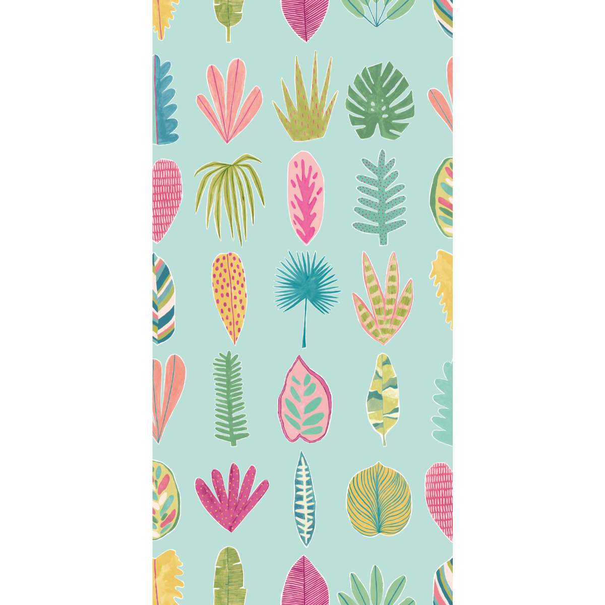 Ohpopsi Glasshouse Leaf Boogie - Aqua & Raspberry