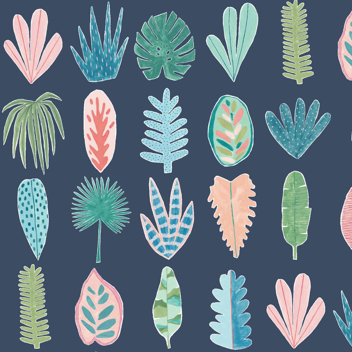 Ohpopsi Glasshouse Leaf Boogie - Ink Twist