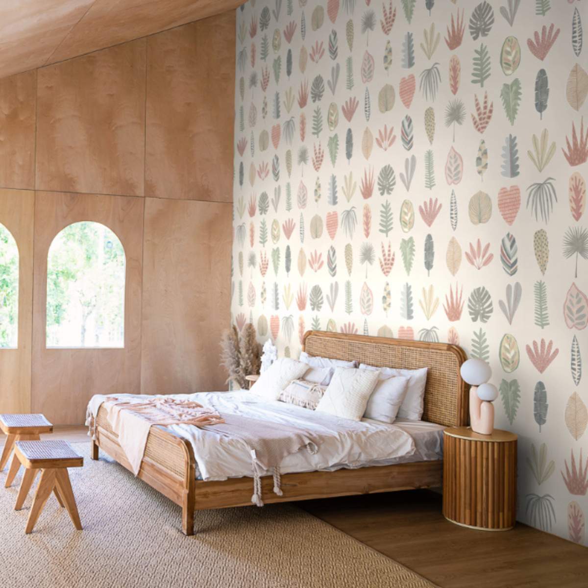 Ohpopsi Glasshouse Leaf Boogie - Linen