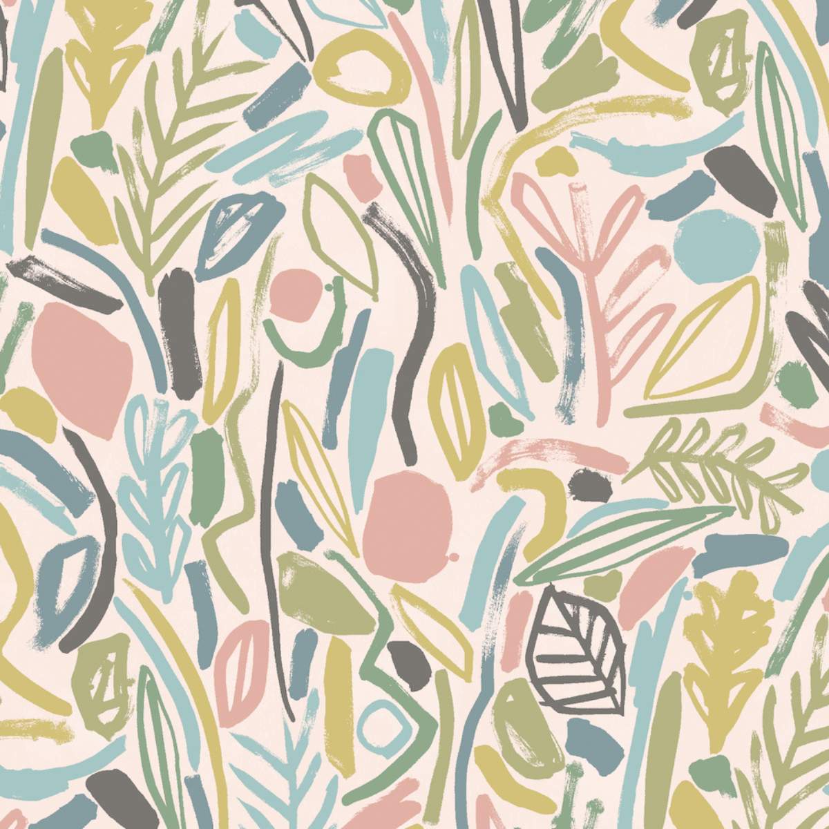 Ohpopsi Glasshouse Verdure - Blush & Petrol