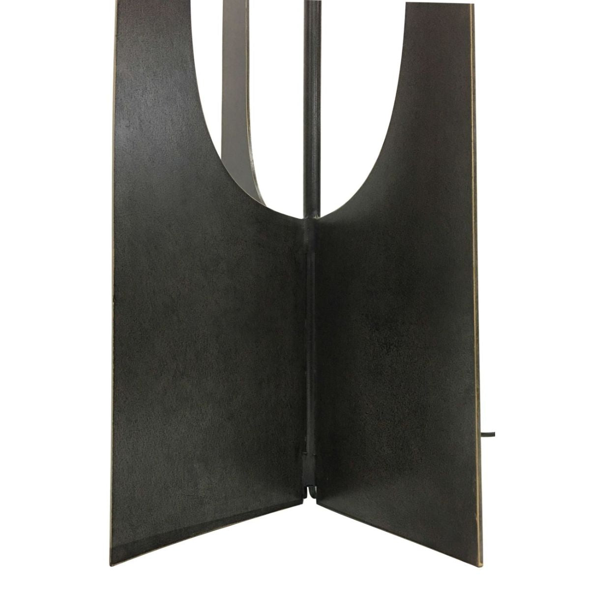 Libra Interiors Glenthorpe Hammered Iron Floor Lamp Gilded Oak Finish with Irish Linen Shade