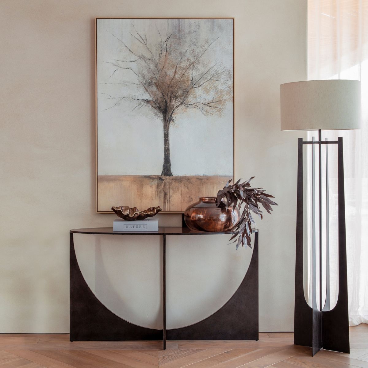 Libra Interiors Glenthorpe Sculpted Console Table