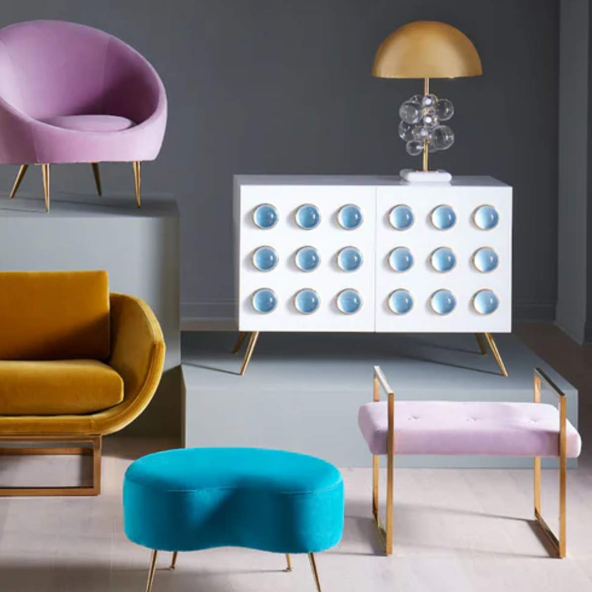 Jonathan Adler Globo Five-Light Chandelier
