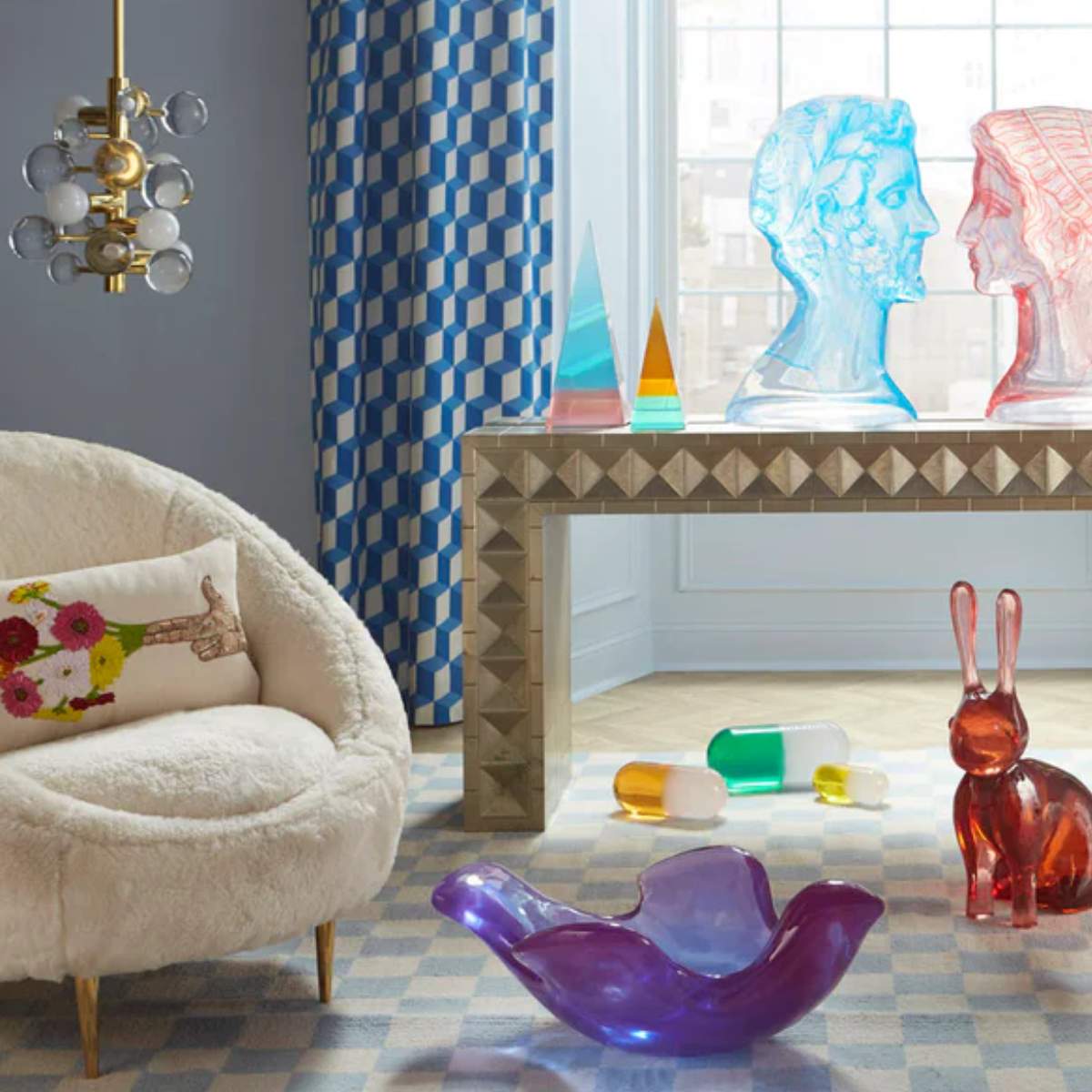 Jonathan Adler Globo Five-Light Chandelier