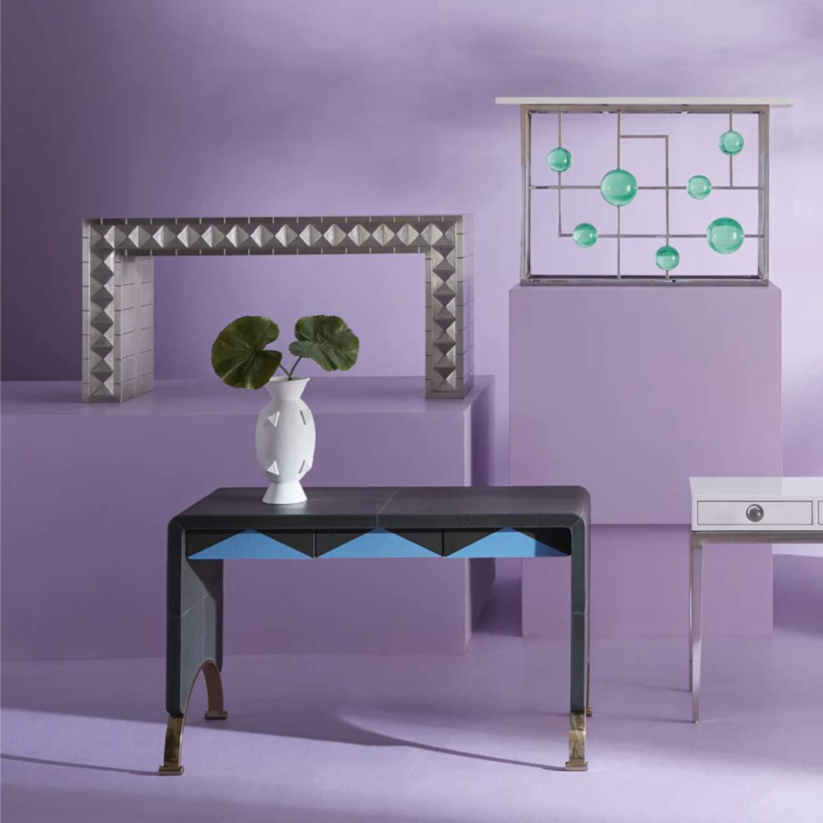 Jonathan Adler Globo Fretwork Console