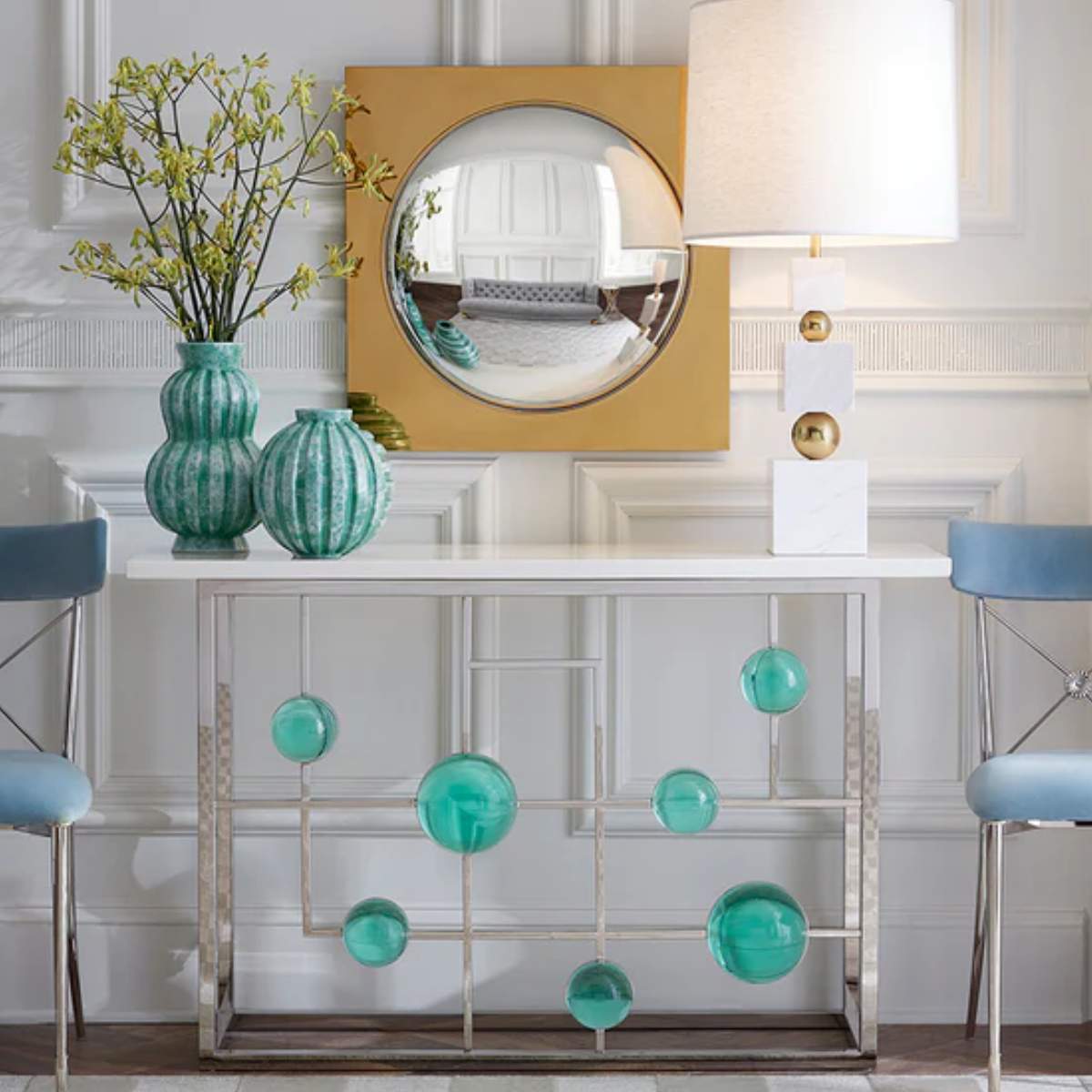 Jonathan Adler Globo Fretwork Console