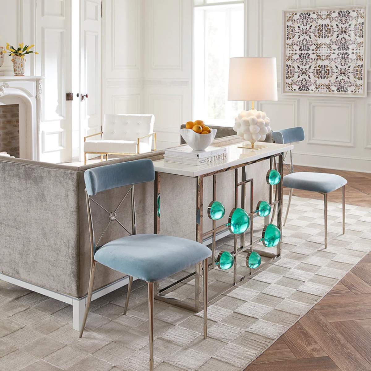 Jonathan Adler Globo Fretwork Console