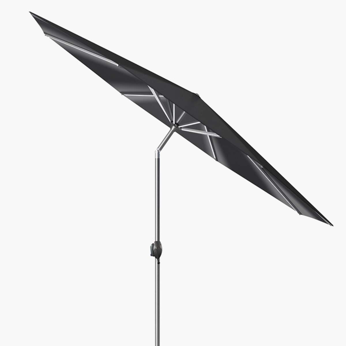 Pacific Lifestyle Glow Defender 3m Round Anthracite Centre Pole Parasol