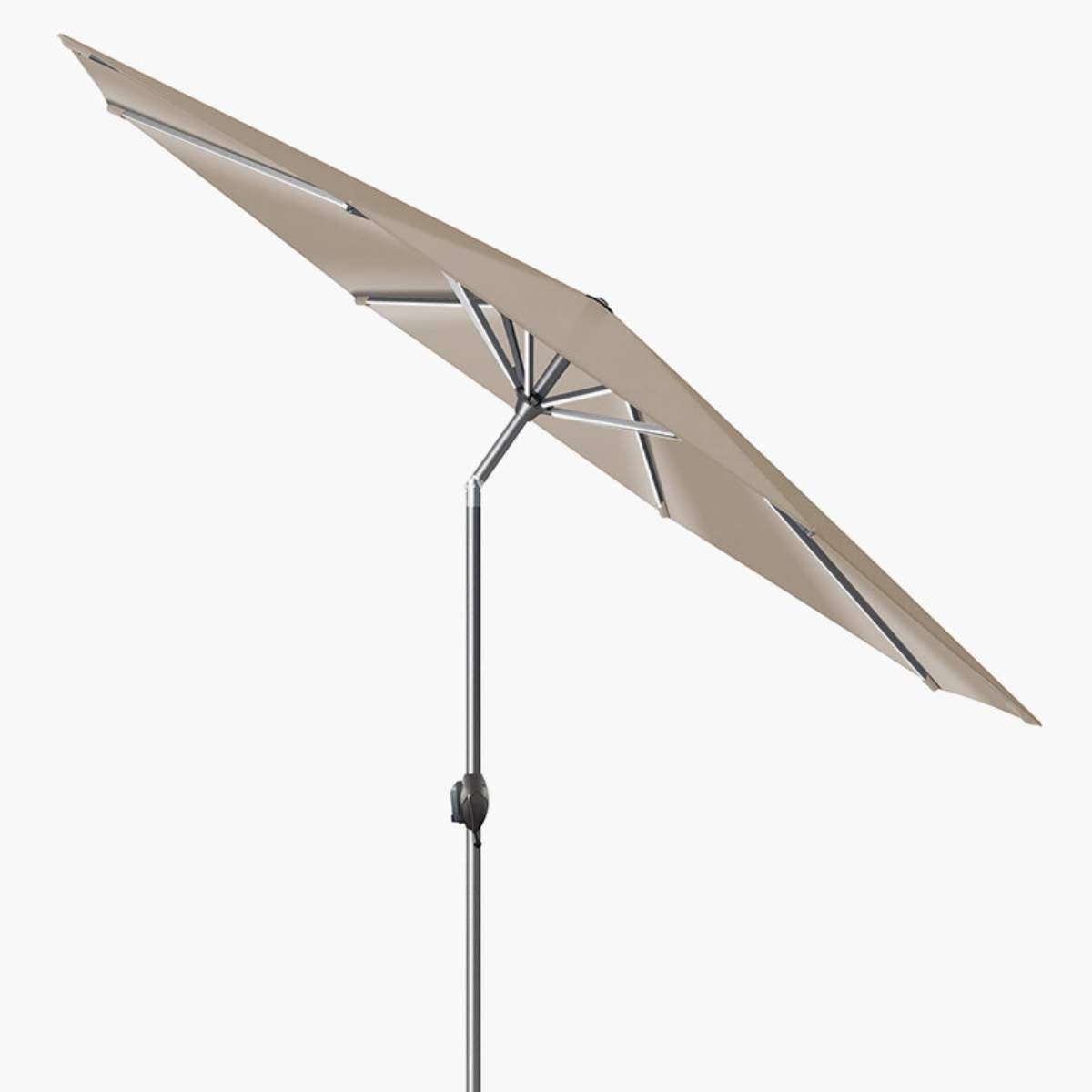 Pacific Lifestyle Glow Defender 3m Round Taupe Centre Pole Parasol