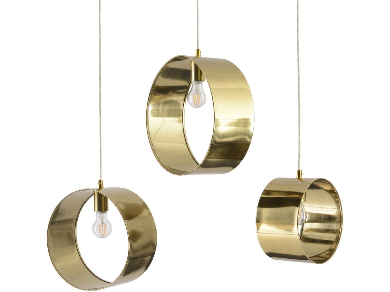 Gold Ring Pendant Lamps Set Of 3-Beaumonde