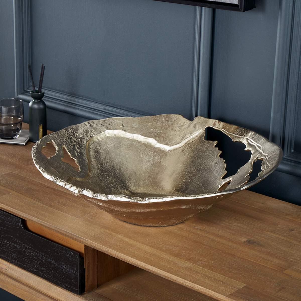Pacific Lifestyle Gold Cast Metal Decorative Bowl