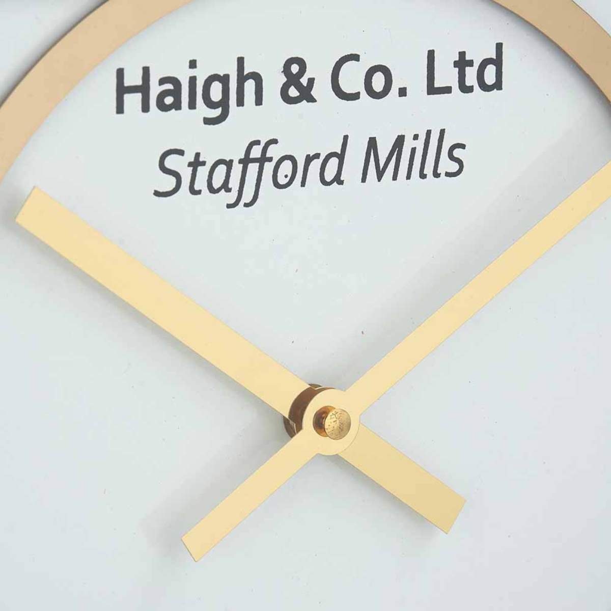 Pacific Lifestyle Gold Metal and White Face Round Wall Clock