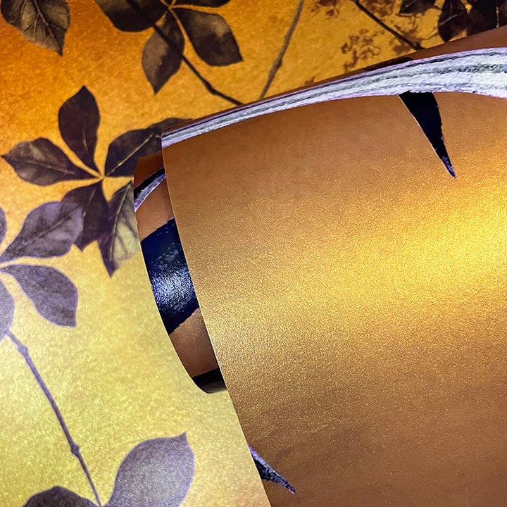 Copper Dawn Lake Metallic Gold Wallpaper-Beaumonde