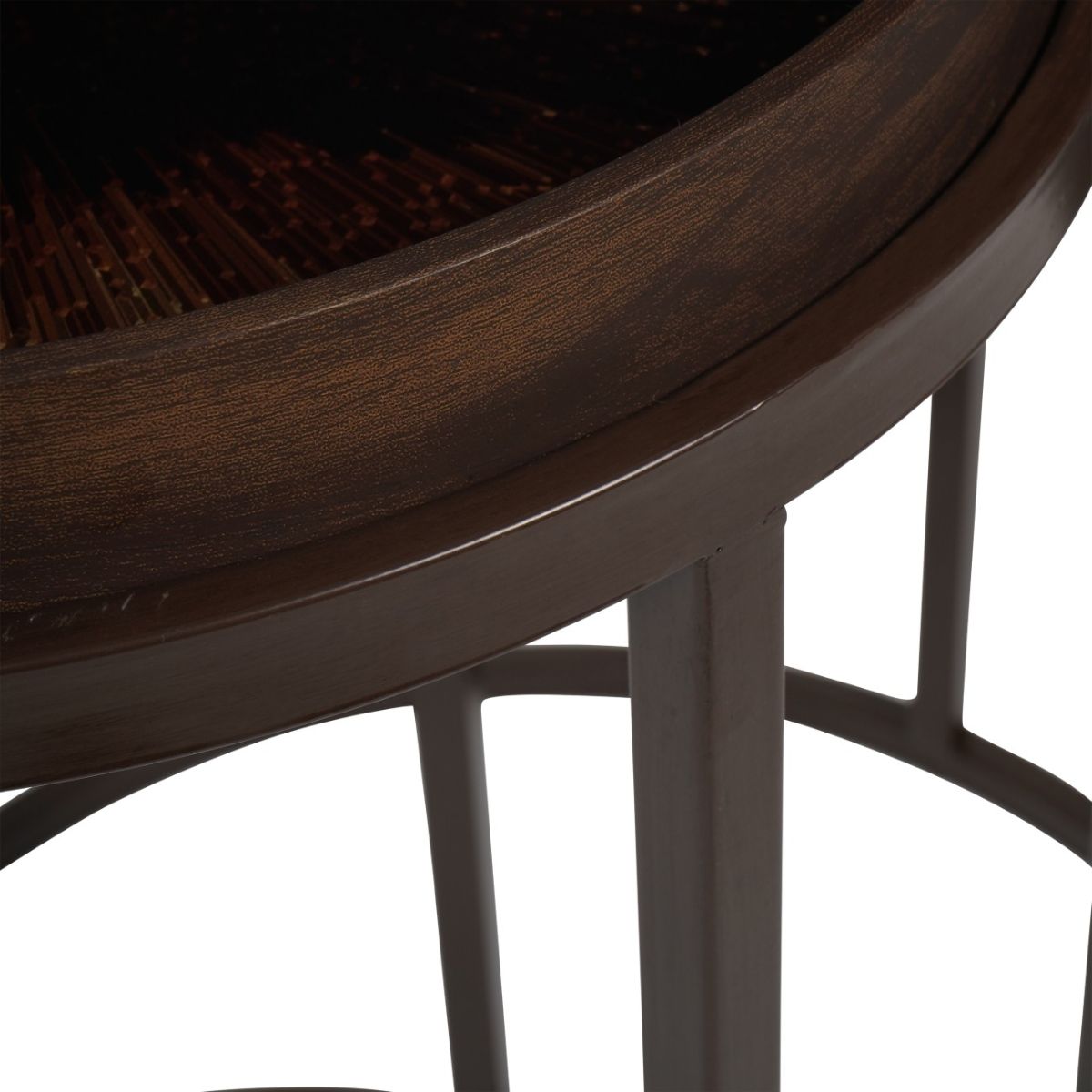 Libra Interiors Golden Burst Set of 2 Side Tray Tables
