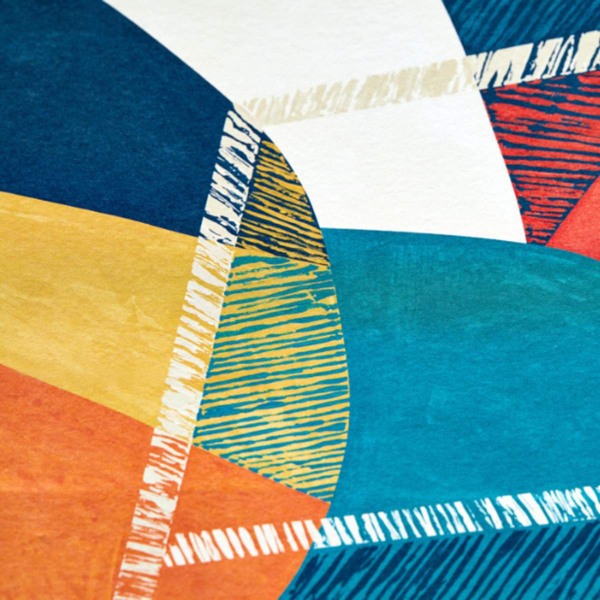 Ohpopsi Grafik Abstract Geo - Rust & Peacock