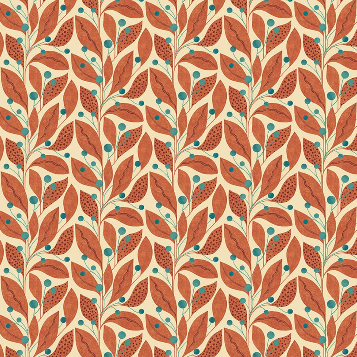Ohpopsi Grafik Berry Dot - Rust & Teal
