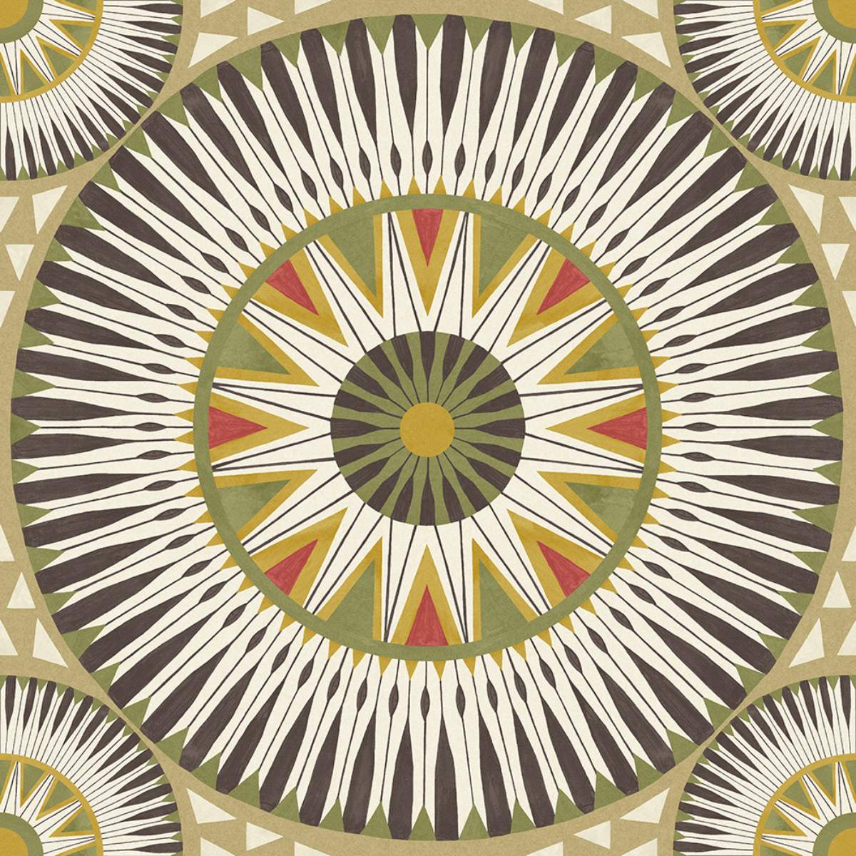 Ohpopsi Grafik Large Ellipse - Coffee & Olive