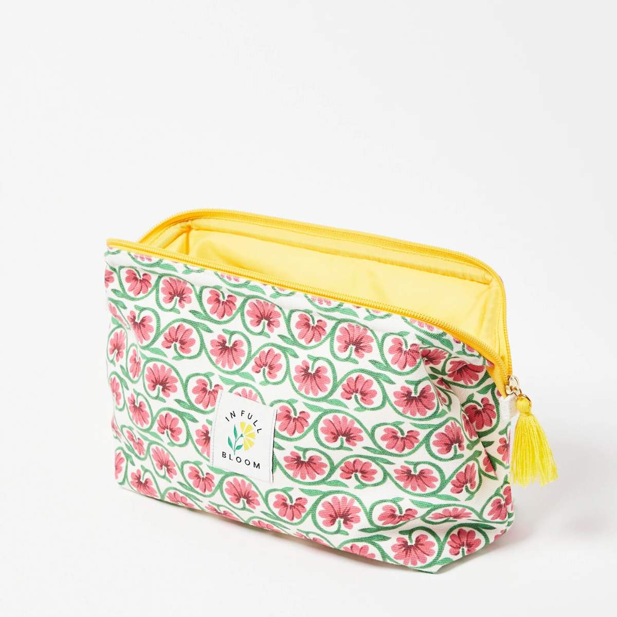Oliver Bonas Green In Full Bloom Make Up Bag