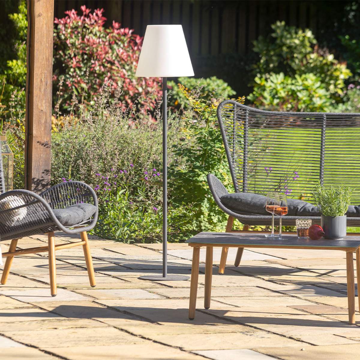Pacific Lifestyle Grey Outdoor Floor Lamp