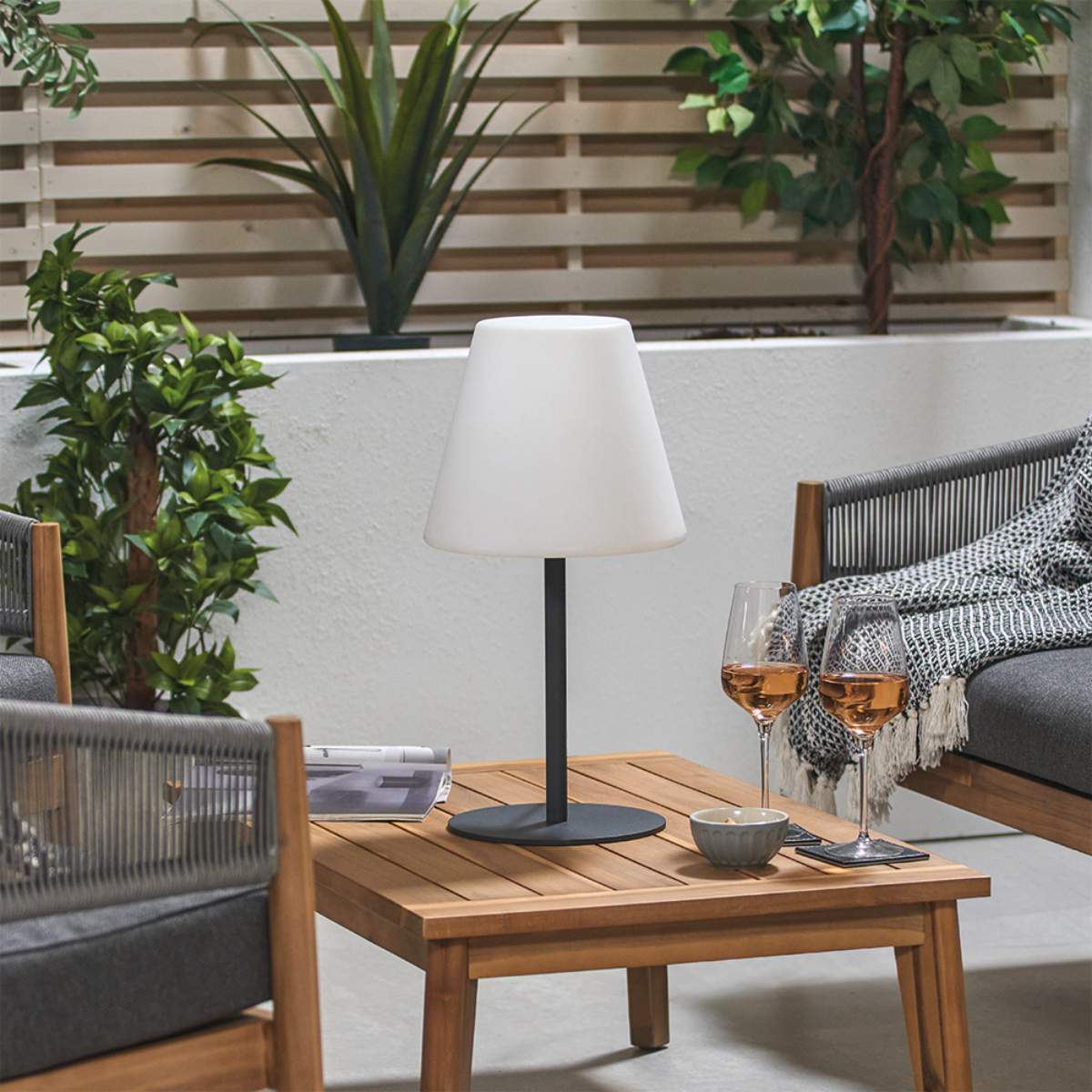 Pacific Lifestyle Grey Outdoor Table Lamp