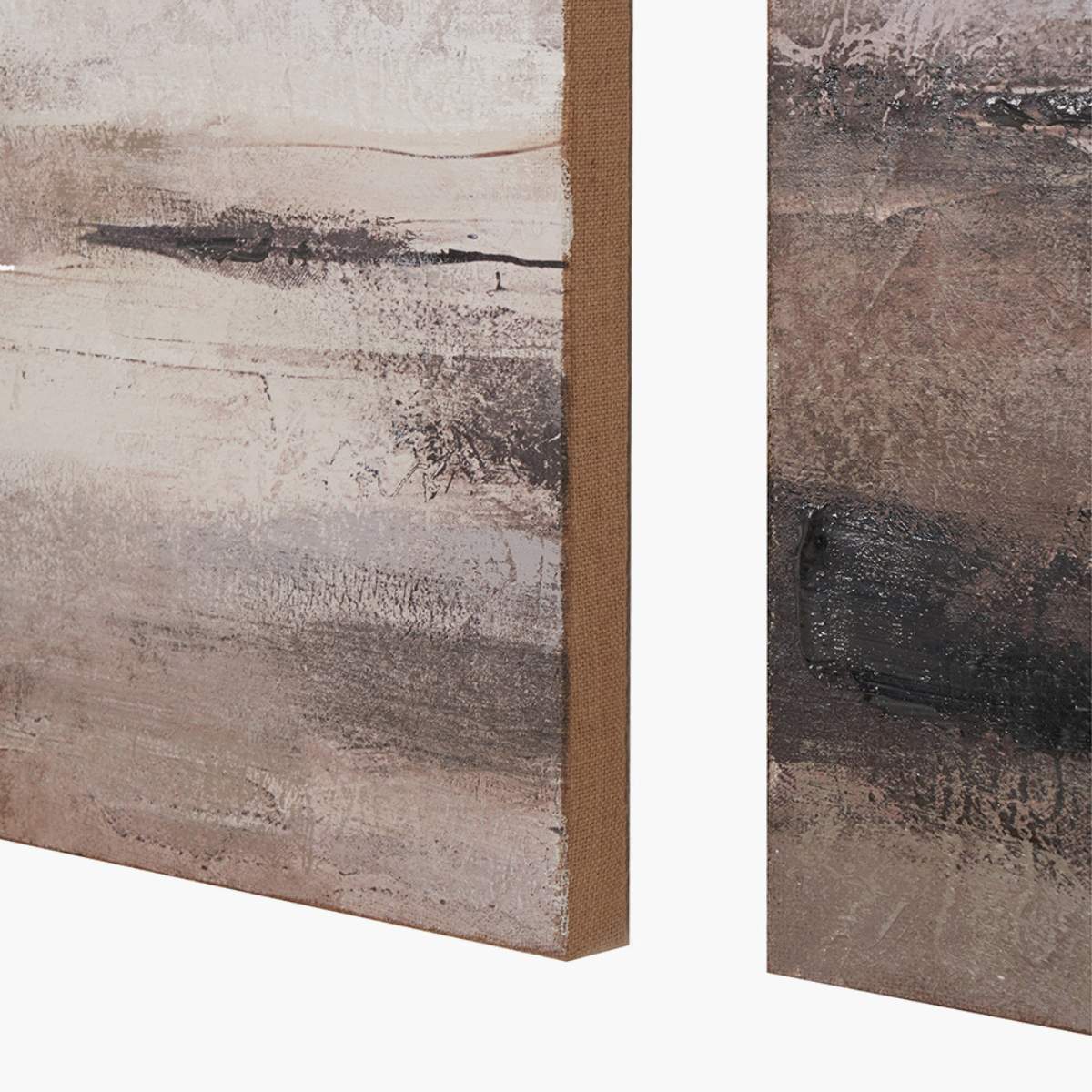 Pacific Lifestyle S/3 Grey and Neutrals Abstract Landscape Canvases