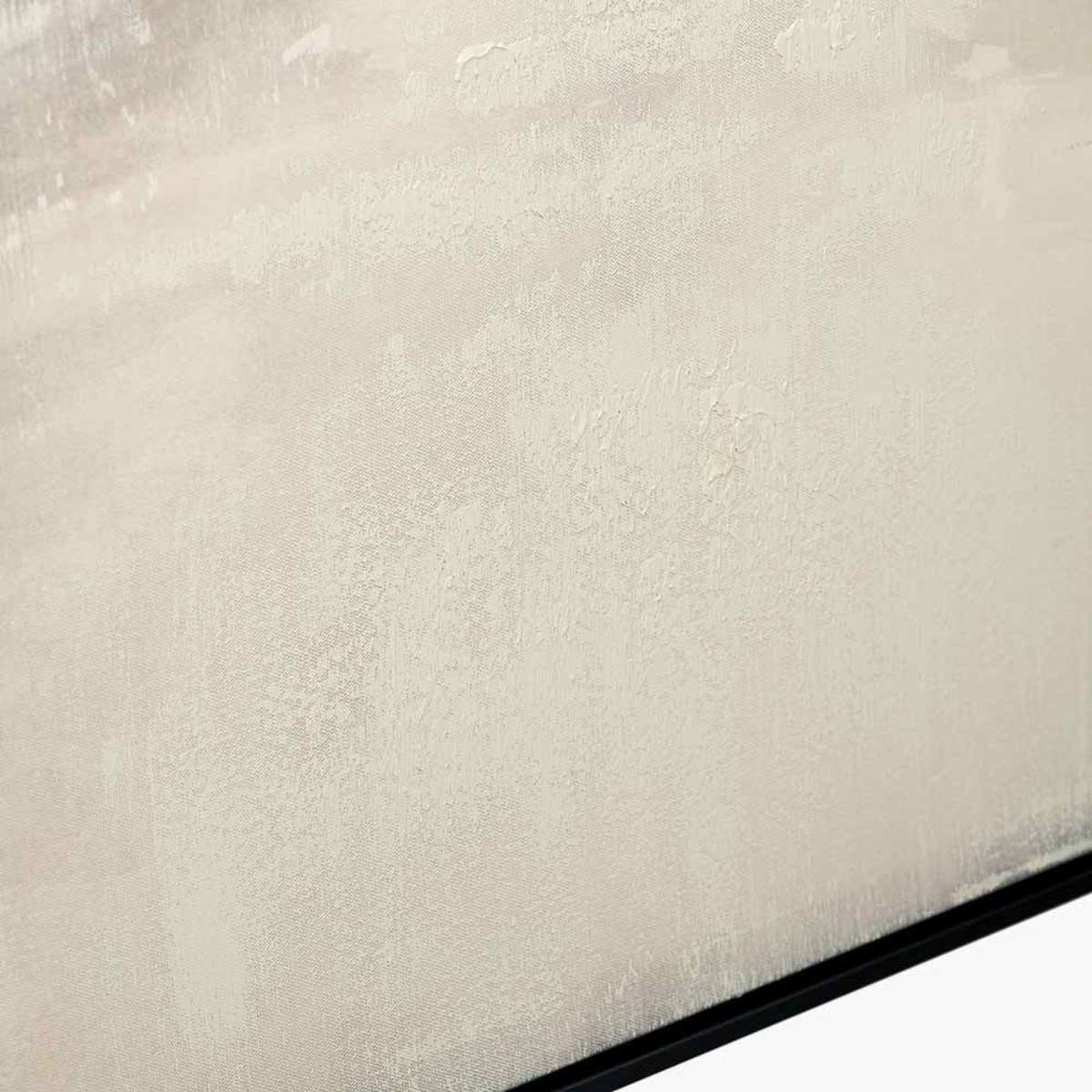 Beau&Co Grey and White Abstract Canvas with Black Frame