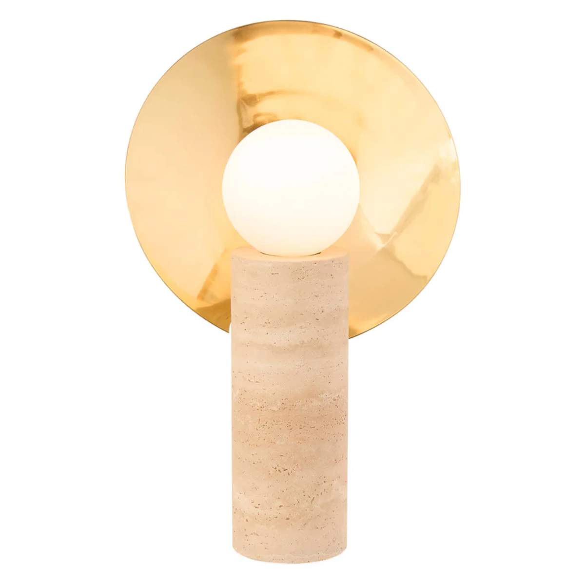Jonathan Adler Halo Travertine Table Lamp