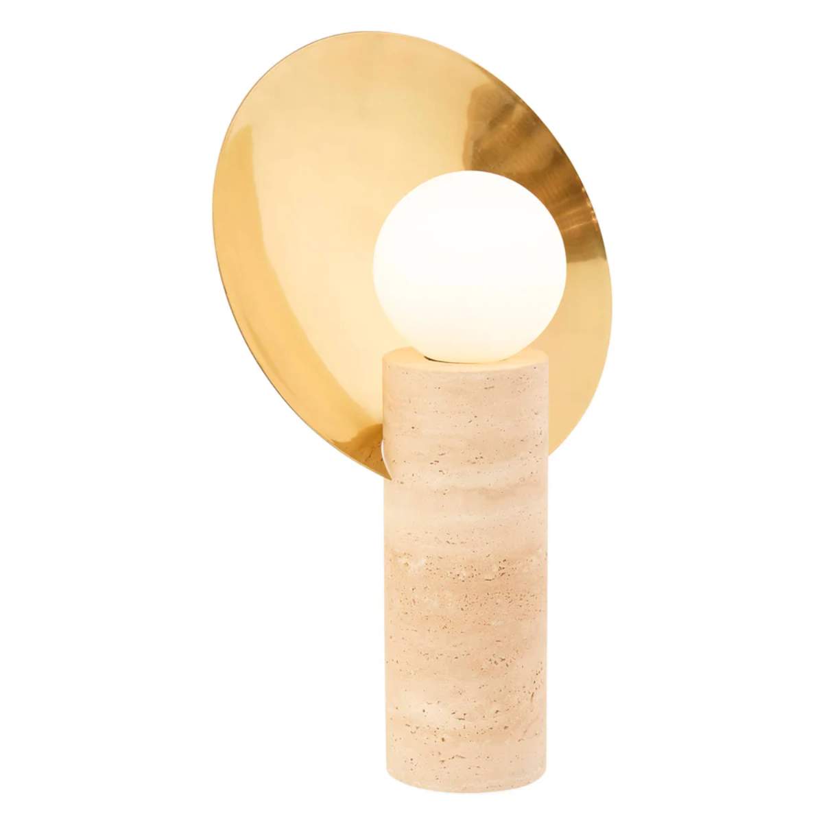 Jonathan Adler Halo Travertine Table Lamp