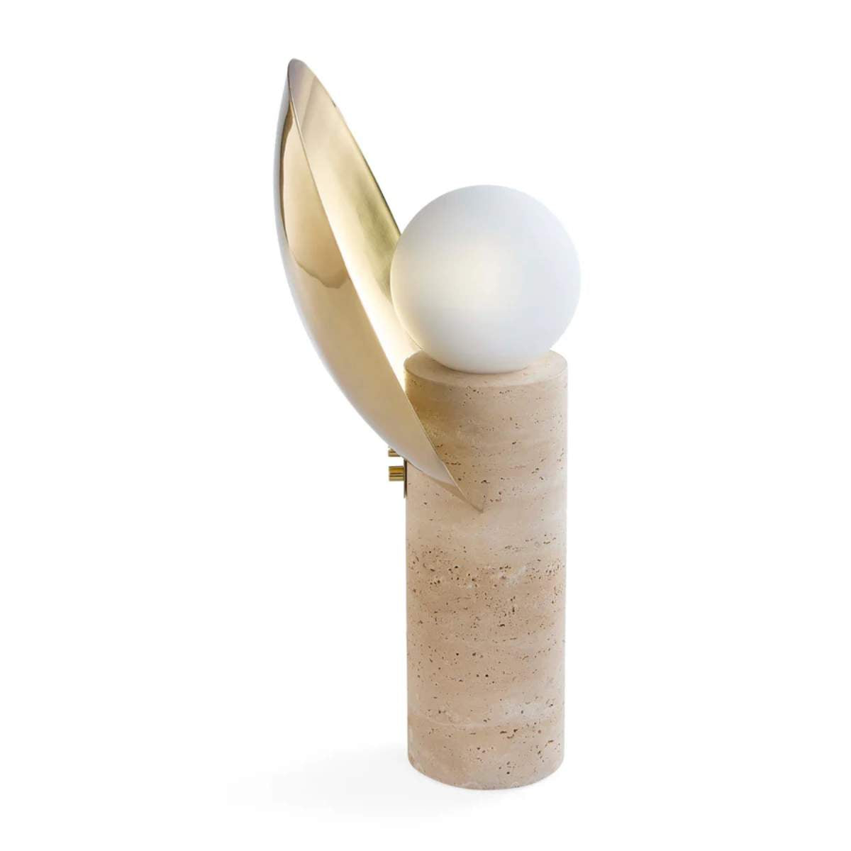 Jonathan Adler Halo Travertine Table Lamp