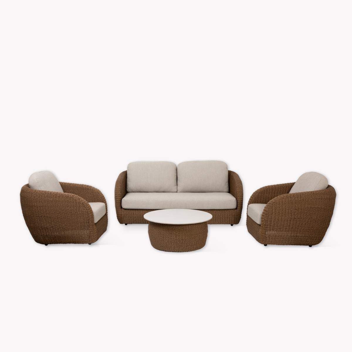 Garden Trading Hambridge 2 Seater Sofa Set Dark Natural